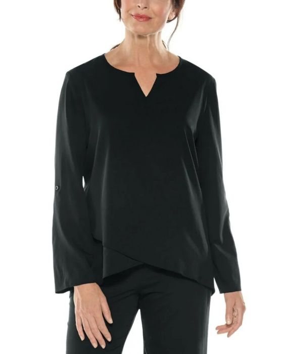 Coolibar - UV-tuniek voor dames - Santa Barbara - Effen - Zwart