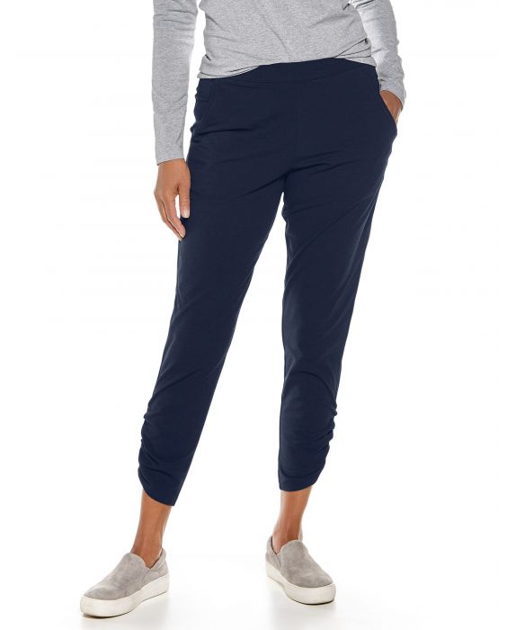 Coolibar - Casual UV-broek voor dames - Café Ruche - Navy