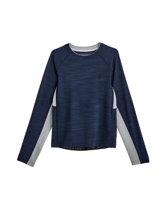 Coolibar - UV-rashguard voor jongens - Ultimate - Line Texture - Navy