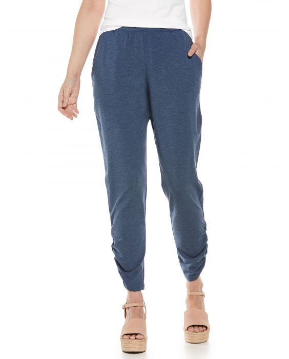 Coolibar - Casual UV-broek voor dames - Café Ruche - Denimblauw