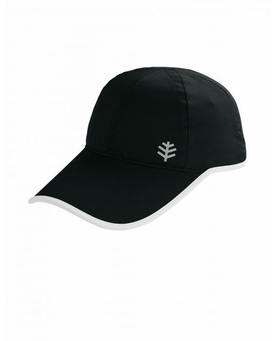 Coolibar - UV Sportcap voor kinderen - Lenny - Zwart/Wit