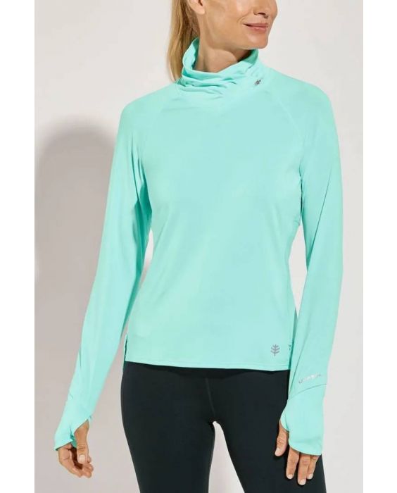 Coolibar - UV-pullover voor dames - Relay - Effen - Gletsjer