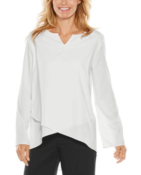 Coolibar - UV-tuniek voor dames - Santa Barbara - Effen - Wit