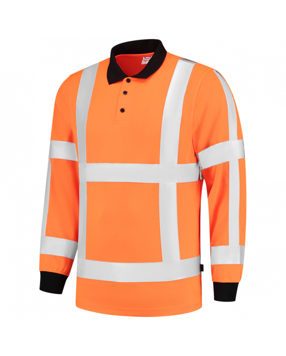 Tricorp - Poloshirt RWS Longsleeve Voor Volwassenen - Birdseye - Oranje