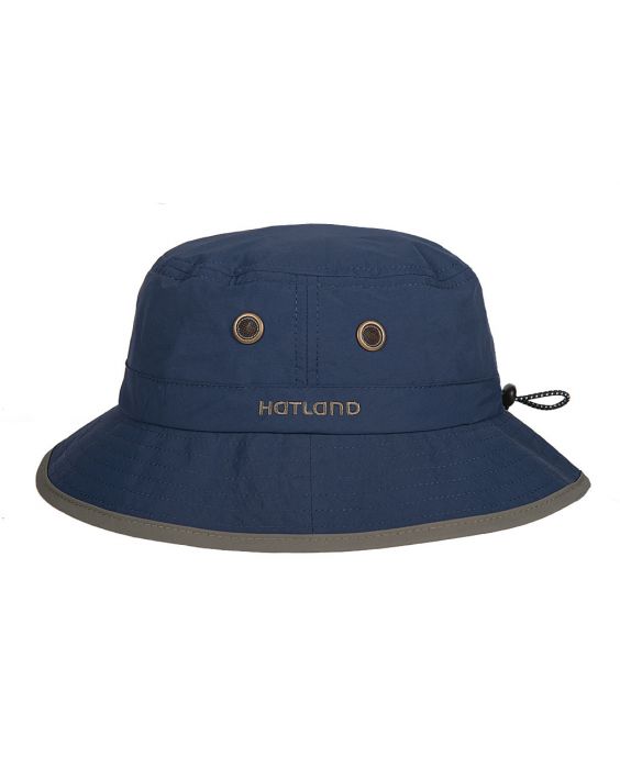 Hatland - UV Bucket hoed voor heren - Sal - anti-muggen - Leisteenblauw