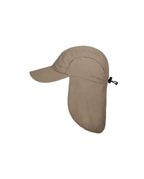 Hatland - Verkoelende UV pet met nekbescherming voor heren - Malcolm - Beige