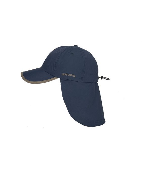 Hatland - UV pet met nekflap voor heren - Stone - anti-muggen - Leisteenblauw