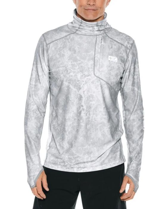 Coolibar - UV Zwemshirt met capuchon voor heren - Andros - Rookgrijs