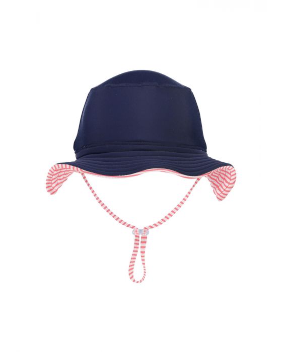 Snapper Rock - UV zonnehoed voor baby's - Wit/Rood - Navyblauw