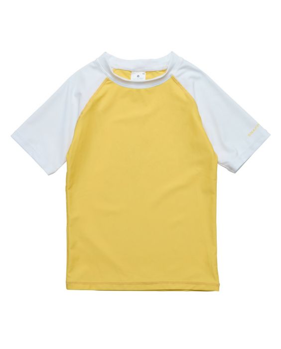 Snapper Rock - UV Rash top voor kinderen - Korte mouw - Geel/Wit
