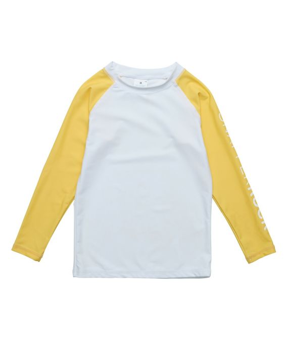 Snapper Rock - UV Rash top voor kinderen - Lange mouw - Wit/Geel