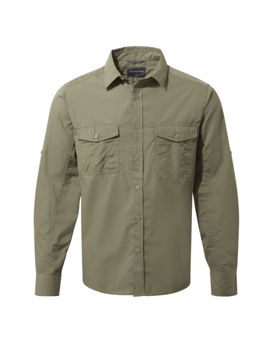 Craghoppers - UV Overhemd voor heren - Longsleeve - Kiwi - Mosgroen