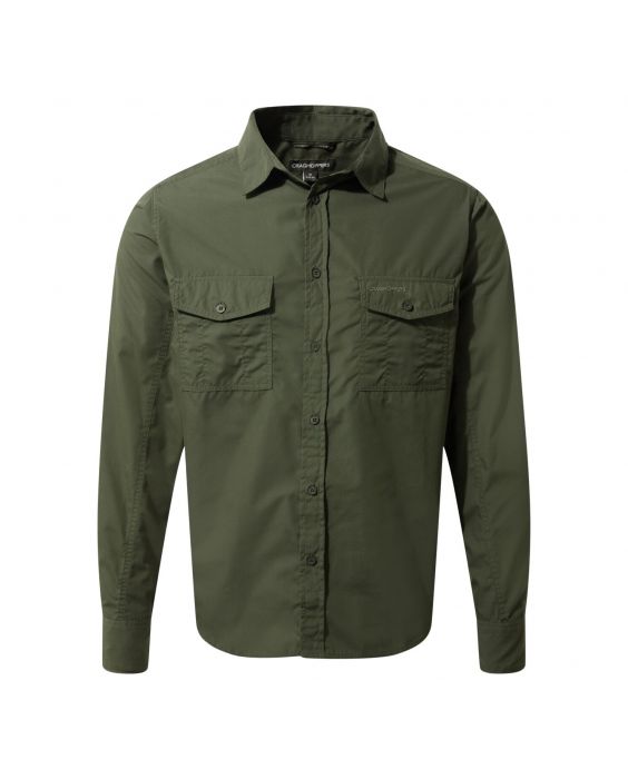 Craghoppers - UV Overhemd voor heren - Longsleeve - Kiwi - Donkergroen
