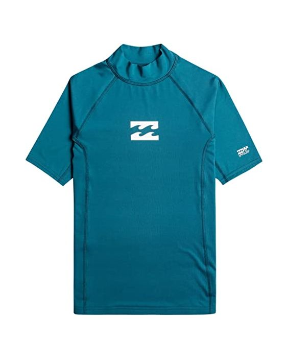 Billabong - UV-Rashguard voor jongens met korte mouwen - Waves All Day - UPF50+ - Marine