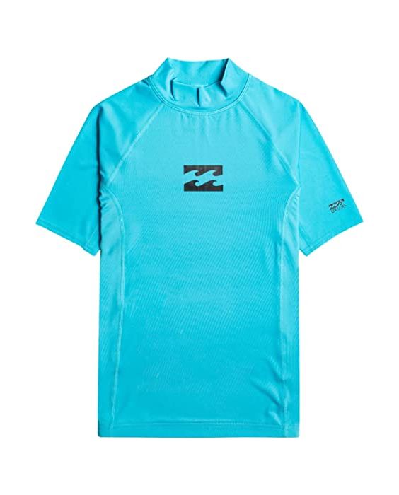 Billabong - UV-Rashguard voor jongens met korte mouwen - Waves All Day - UPF50+ - Helderblauw