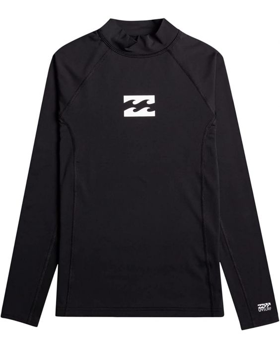 Billabong - UV-Rashguard voor jongens met lange mouwen - Waves All Day - UPF50+ - Zwart