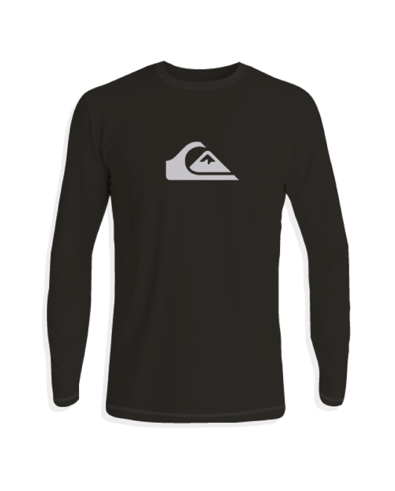 Quiksilver - UV-Zwemshirt met lange mouwen voor mannen - Solid - Zwart