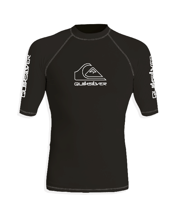 Quiksilver - UV-Zwemshirt met korte mouwen voor mannen - On tour  - Zwart