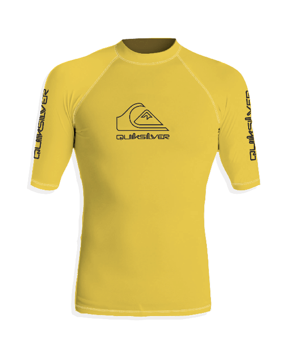 Quiksilver - UV-Zwemshirt met korte mouwen voor mannen - On tour  - Citroen