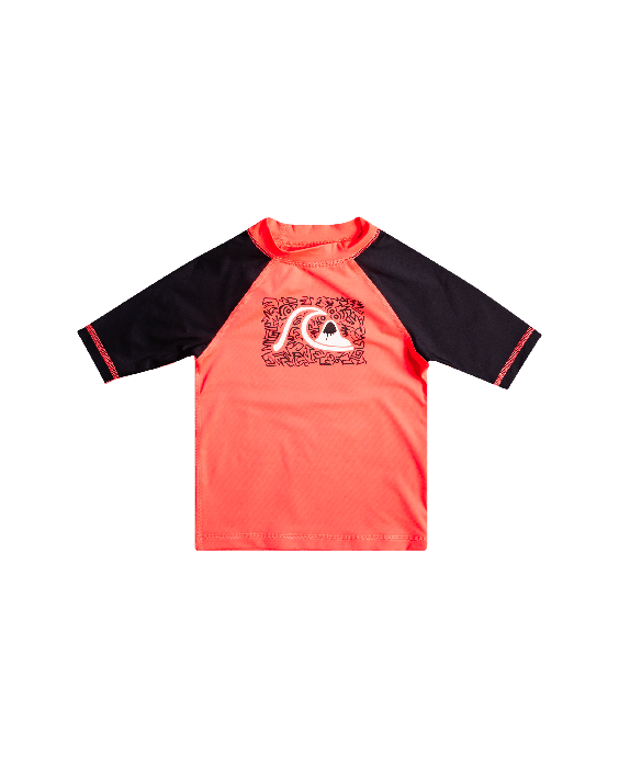 Quiksilver - UV-Zwemshirt met korte mouwen voor jongens- Next gen - Koraal