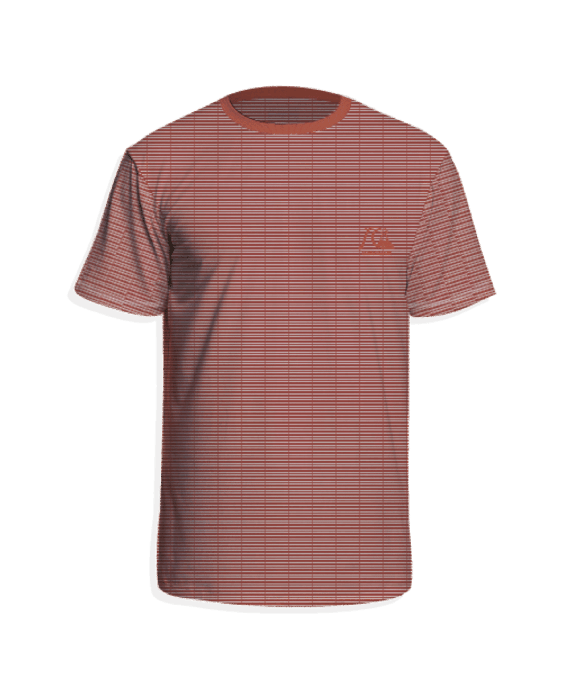 Quiksilver - UV-Zwemshirt met korte mouwen voor mannen - Gestreept - Rood