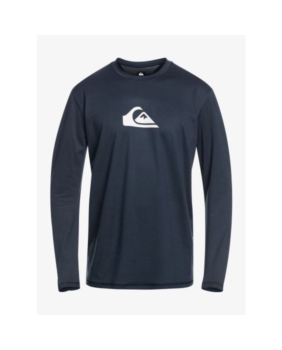 Quiksilver - UV Surf T-shirt voor mannen - Solid Streak Lange mouw - UPF50 - Navy Blazer - Blauw