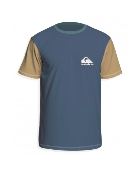 Quiksilver - UV Rashguard voor jongens - Hearts Omni Korte mouw - UPF50 - Bering Sea - Blauw