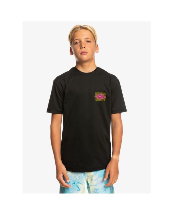 Quiksilver - UV Surf T-shirt voor jongens - Radic Strike Korte mouw - UPF50 - Jet Black - Zwart