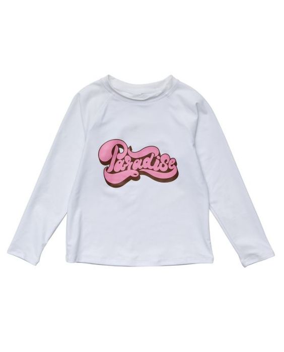 Snapper Rock - UV Rash top voor meisjes - Lange mouw - Paradise - Wit