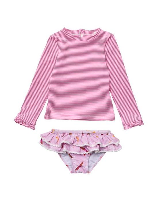 Snapper Rock - UV Zwemset voor baby's en kinderen - Lange mouw - Diving Dive - Roze