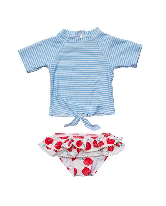 Snapper Rock - UV Zwemset voor baby's en kinderen - Korte mouw - Juicy Fruit - Blauw/Rood