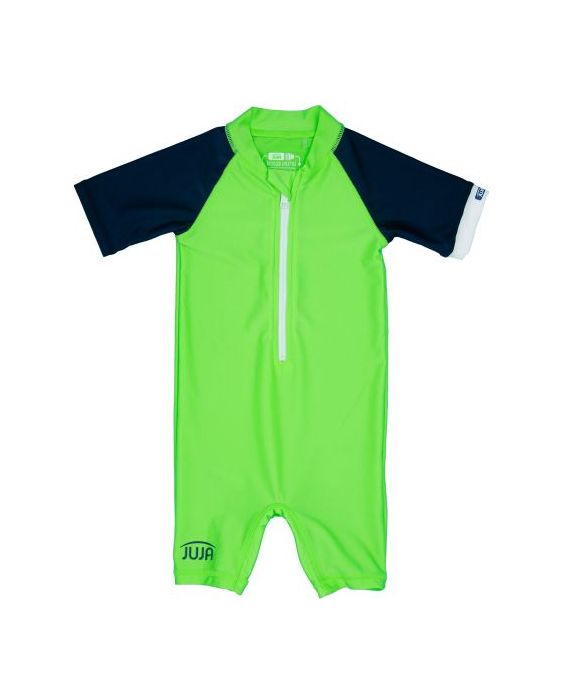 JUJA - UV-Zwempakje met korte mouwen voor baby's - High Visual - UPF50+ - Cool Coconut Club - Neon lime