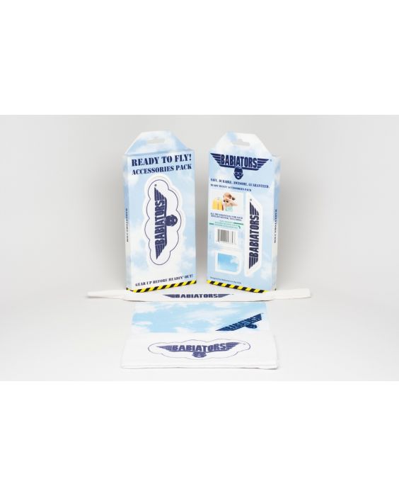 Babiators - Brillenhoes + lensdoek + bandje voor kinderzonnebril - Wit
