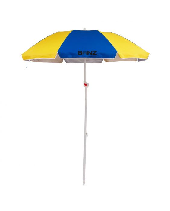 Banz - Foldabrella UV Strand parasol - 180cm - Geel/Blauw
