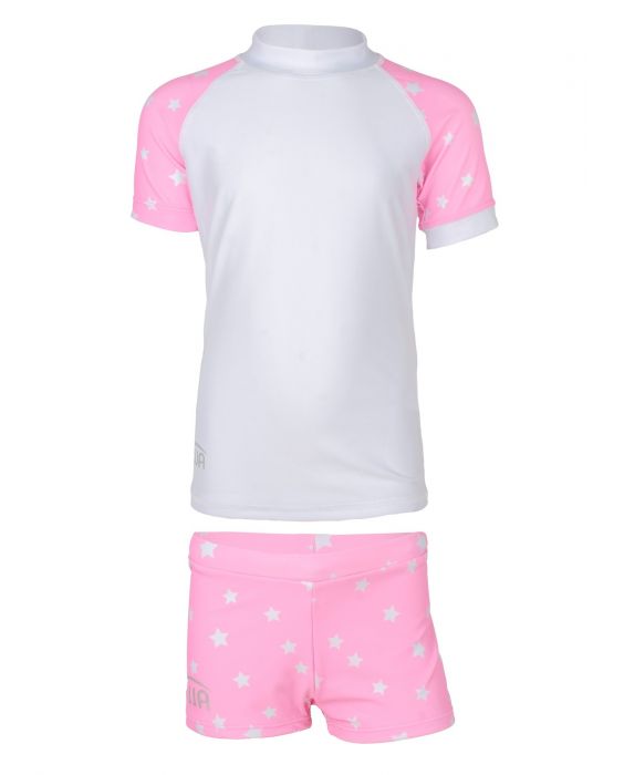 JUJA - UV Zwemset voor meisjes - Stars - Wit/Roze