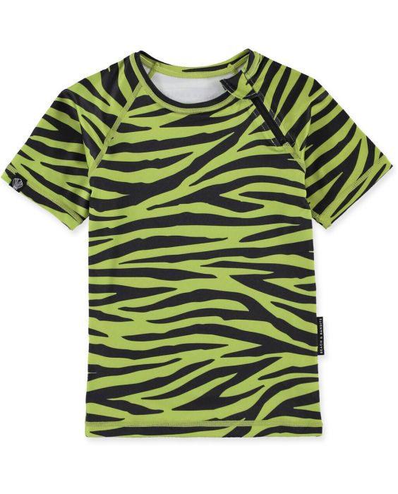 Beach & Bandits - UV-zwemshirt voor kinderen - UPF50+ - Korte mouw - Go Pesto - Groen