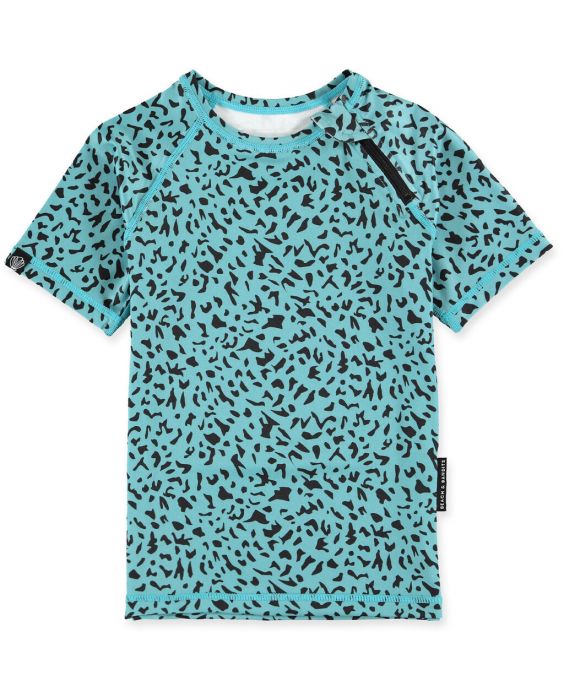 Beach & Bandits - UV-zwemshirt voor kinderen - UPF50+ - Korte mouw - Blue Lagune - Blauw