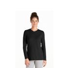 Coolibar - UV Shirt voor dames - V-Hals Longsleeve - Morada - Zwart