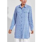 Coolibar - UV-tuniekshirt voor dames - Santorini - Alluvia - Aura Blauw 