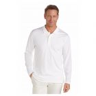 Coolibar - UV Poloshirt voor heren - Longsleeve - Coppitt - Wit