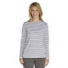 Coolibar - UV Shirt voor dames - Longsleeve - Morada - Wit/Navy