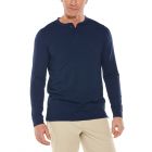 Coolibar - UV Shirt voor heren - Longsleeve - Mojave Henley - Navy