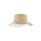 Coolibar - Omkeerbare UV Bucket Hoed voor kinderen - Landon - Beige/Wit