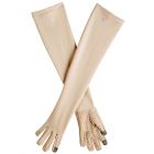 Coolibar - UV-handschoenen van gemiddelde lengte voor volwassenen - Bona - Beige