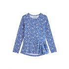 Coolibar - UV Shirt voor meisjes - Longsleeve - Aphelion Tee - True Blue Floral