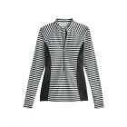 Coolibar - UV Zwemshirt voor dames - Escalante Zip - Zwart/Wit