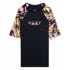 Roxy - UV Rashguard voor meisjes - Active Joy - Korte mouw - UPF50 - Anthracite Zebra Jungle Girl