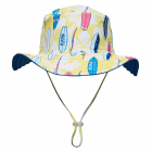 Snapper Rock - Omkeerbare UV-buckethoed voor jongens - UPF50+ - Rock the Board - Geel/Blauw