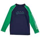 Snapper Rock - UV-rashtop voor kinderen - Lange mouw - UPF50+ - New Wave - Marineblauw/Groen