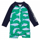 Snapper Rock - UV-zwempak voor baby's - Lange mouw - UPF50+ - Reef Shark - Groen/Blauw